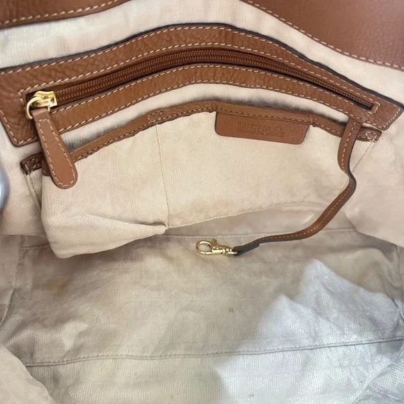 Michael Kors Marina North South Tote Bag Large Cream Tan  Drawstring - Picture 14 of 14